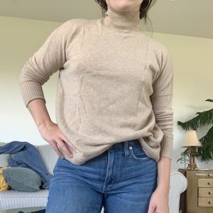 J. CREW CASHMERE TURTLENECK SWEATER